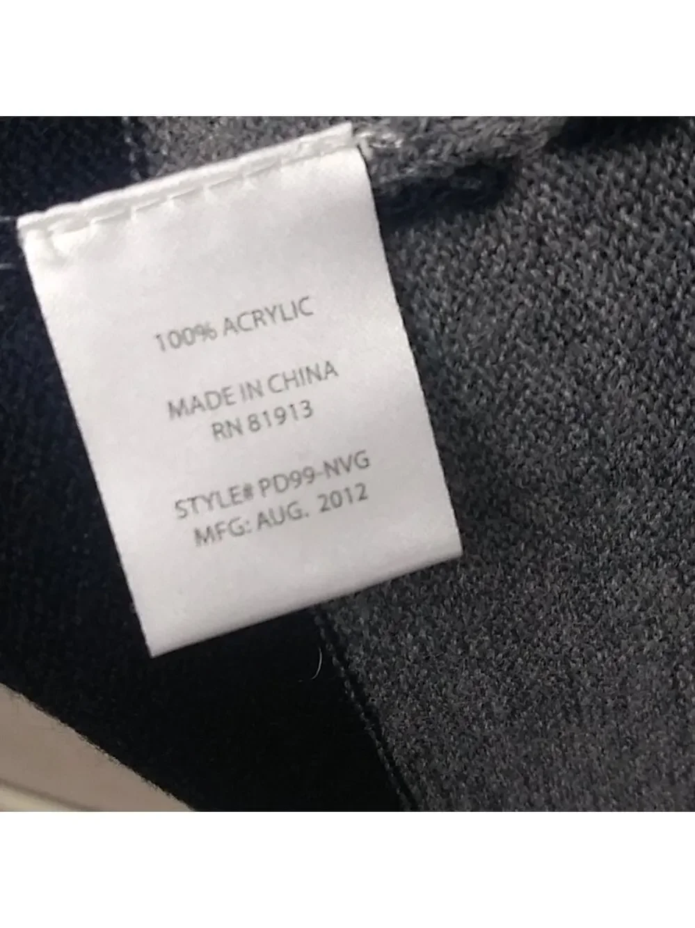 Paper Denim & Cloth Blue Stripe V-Neck Long Sleeve Pullover Light Weight Sweater
